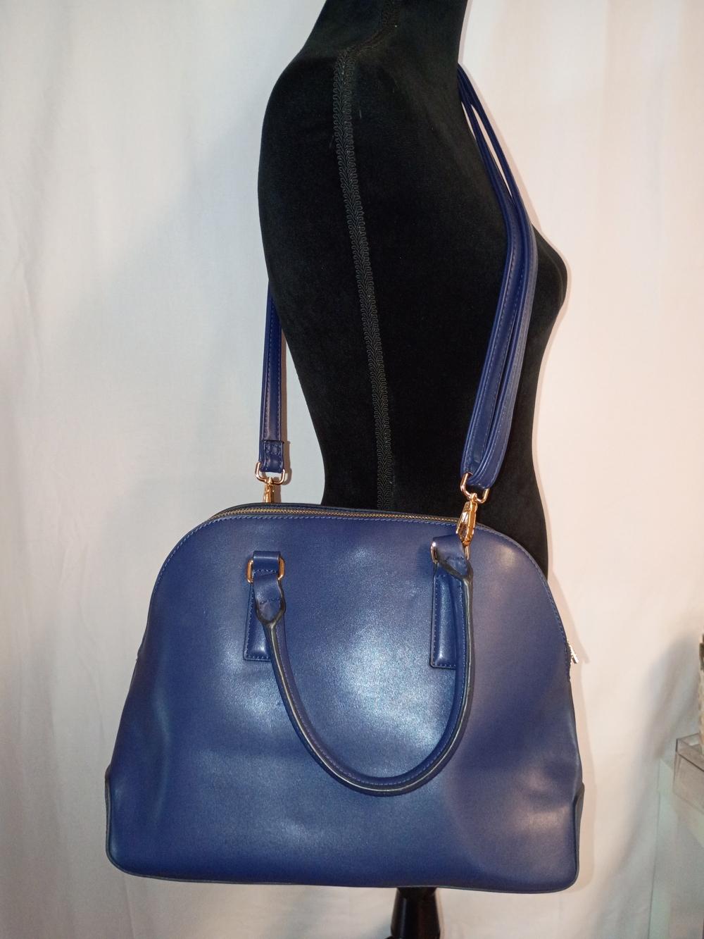 a new day Blue Dome Satchel Handbag